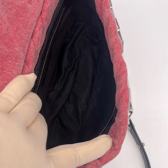 Isabel Marant NWT Merine Quilted Denim Shoulder  Crossbody Bag Pink - Picture 11 of 16